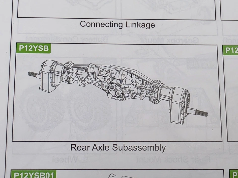 NEW MJX Hyper Go H12P Rear Axle Assembly P12YSB 1/12 Scale RC Parts Ford Bronco - Image 2 of 4