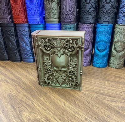 Necromancer Reforged Tome DnD Dice Storage Tray | 3D Printed Book Box