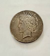 1928 Silver Peace Dollar American Coin United States USA Collectible Coin