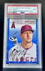 2023 Topps Chr Plat Anniv Mike Trout #150 Blue Mini-Diamond Refractor /199 PSA 9