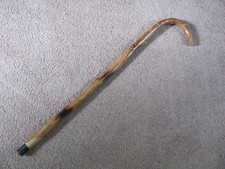 Vintage Hand Carved Wood Handle Walking Stick/Cane about 35" Length - 1  " Dia.