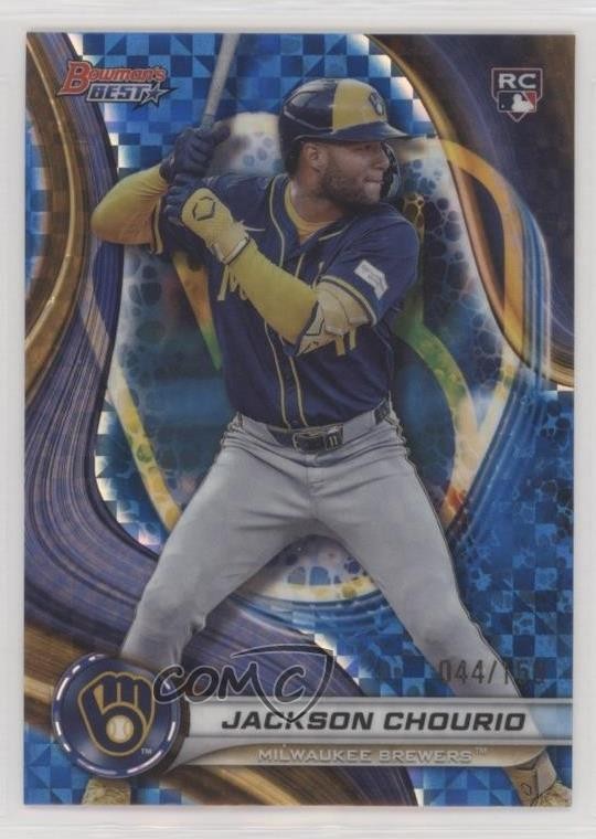 2024 Bowman's Best Blue X-Fractor 44/150 Jackson Chourio #38 Rookie RC
