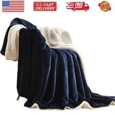 Sherpa Blanket Warm Blankets for Winter Super Soft Fuzzy Flannel Fleece/Wool ...