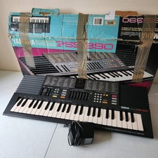 Yamaha PortaSound PSS-390 Electronic Keyboard with worn box and power lead see p