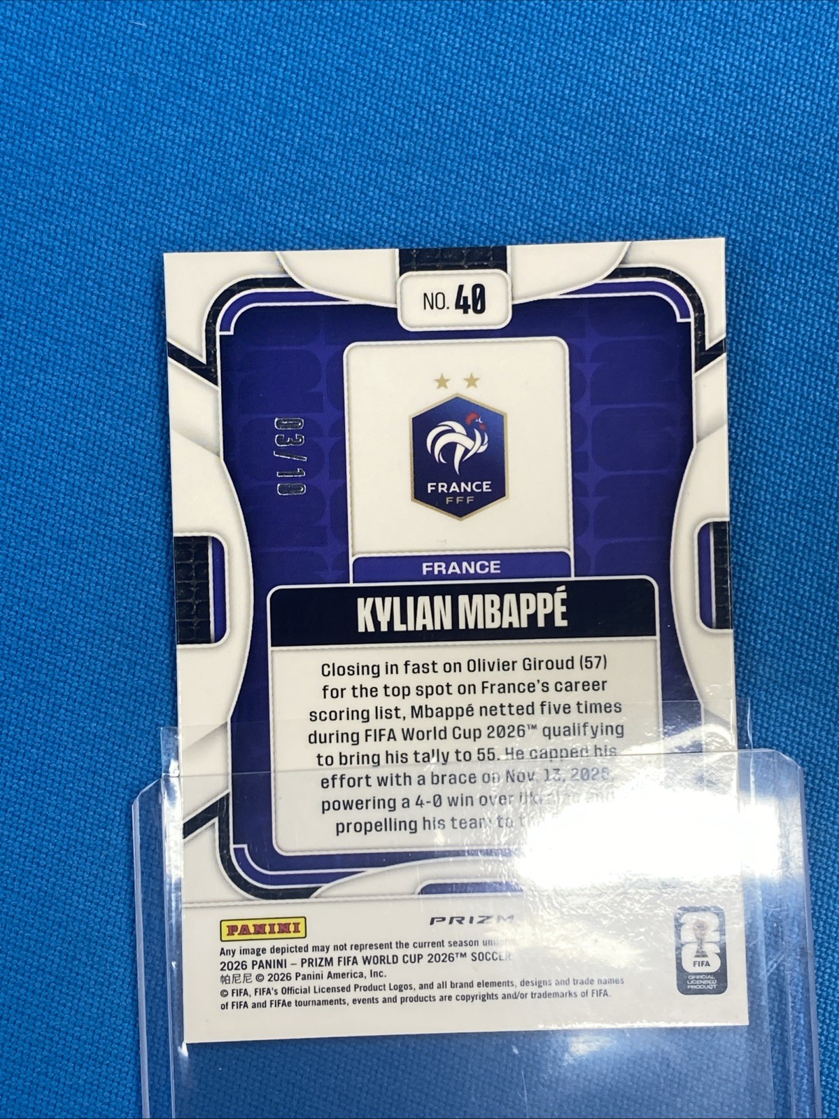 2026 FIFA Prizm #40 Kylian Mbappe 03/10 Gold Prizm World Cup READ!!! view 13