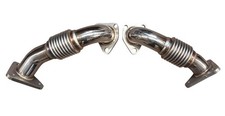 Stainless Turbo Exhaust Up Pipes for 03-04 6.6l LB7 Duramax Kodiak Topkick