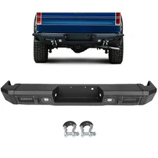 PICKOOR Rear Bumper w/ 4x LED Lights&D-rings for 2009-2014 Ford F150 SVT Raptor