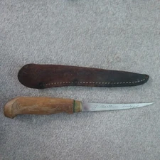 vintage J. Marttiini Finland knife w/ sheath Rapala filet fishing cutlery slicer