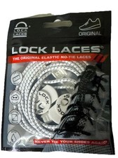 LOCK LACES Elastic Shoelace  Fastening System - White
