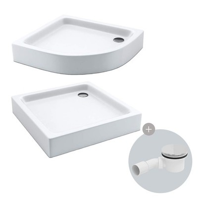 AQUABAD Duschwanne Duschtasse Forta Plus LeakProtect Technologie Smooth White