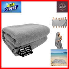 Luxurious Egyptian Cotton Bath Sheet 600-GSM Silver 150x200cm 1-Pack