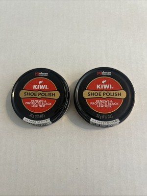 (2 pack)  Kiwi Shoe Polish - Black - 32 gram can each