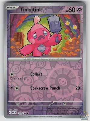 Tinkatink 100/193 Reverse Holo Paldea Evolved Pokemon 2023 NM