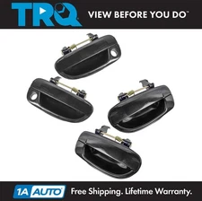 TRQ Black Outside Exterior Door Handle Set of 4 for 00-05 Hyundai Accent