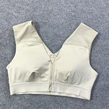 Tommie Copper Sports Bra Womens Large Shoulder Support Zip Front Activewear Gym