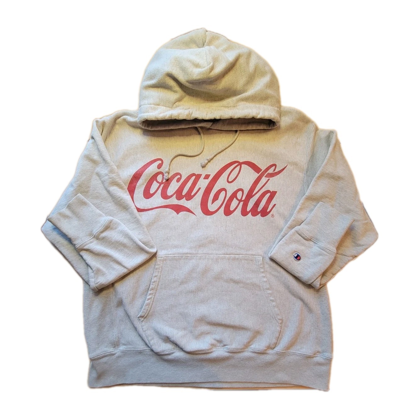 Vintage Coca Cola Champion Reverse Weave Mens XL Gray Hoodie