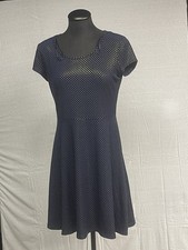 Michael kors Navy and Gold Polka Dot Dress Size Medium
