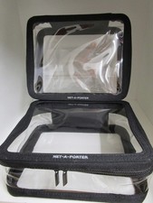 Net-a-Porter Travel Clear PVC Zip Wash Bag/ Cosmetics  Case Toiletries X 2