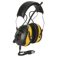 Klutch Hearing Protection Earmuffs with 25dB NRR, Wireless Connectivity and