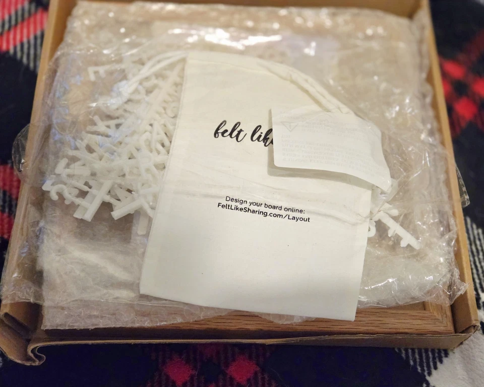 Felt Like Sharing Letter Board, Letters, Letter Bag, Oak Frame - Image 4 of 4