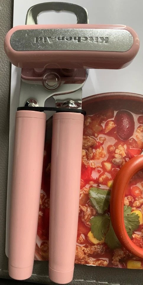 KitchenAid Abridor de Latas Rosa y Naranja Tijeras de Agarre Suave Juego KO387OHP4A Foto 4 de 4