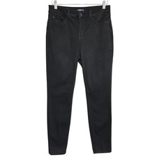 NYDJ Ami Skinny Legging Jeans Women 8 Black Denim High Rise Slimming Lift Tuck