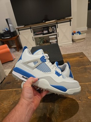 Nike Air Jordan 4 Retro Golf White Military Blue CU9981-101 Men's