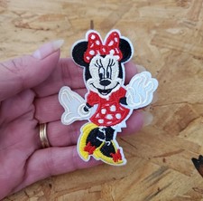 Minnie Mouse - Cartoon - Red  White Dots - Embroidered Iron On Patch