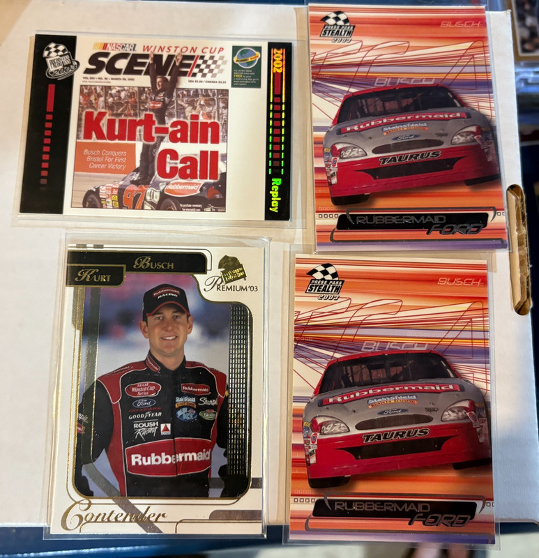 Kurt Busch 4 card lot 2003 Press Pass Platinum #P75 Premium #5 Stealth 41 NASCAR
