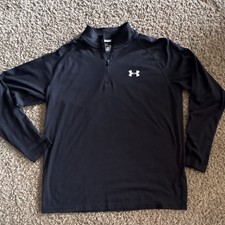 Under Armour HeatGear Men's Black 1/4 Zip Mock Neck Long Sleeve Pullover Med