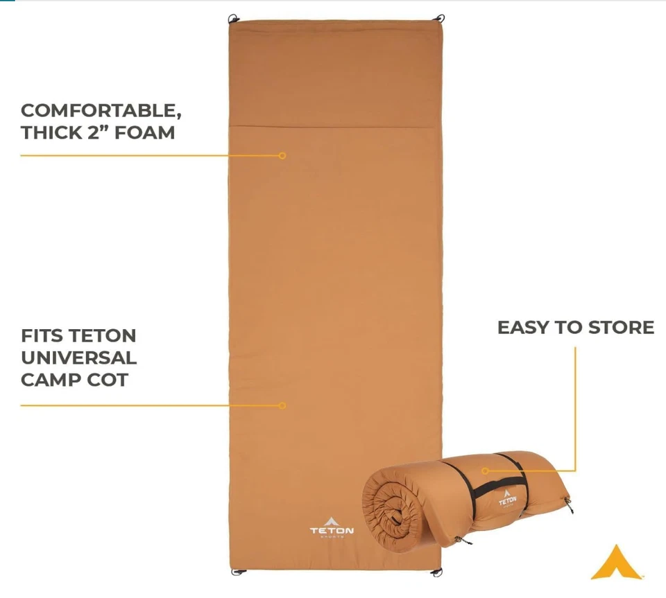Almohadilla de campamento de aventureros de lona Teton, almohadilla para dormir para auto camping 75" x 24" x 2" Foto 2 de 4