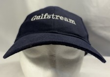 Gulfstream Jet Navy Blue Embroidered Logo Baseball Cap Hat