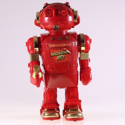 New Bright Industrial Co Magnatron Roboter MT-2 Rot 1984 Neu Nicht getestet