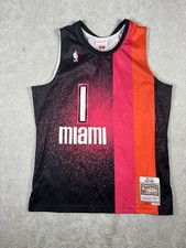Mitchell & Ness 2011-12 Chris Bosh 1 Miami Heat Jersey Lg Hardwood Swingman Euc
