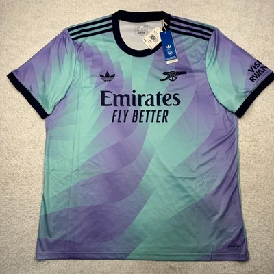 NWT Emirates Fly Better Soccer Jersey by Adidas Blue and Purple Men's Size 2XL