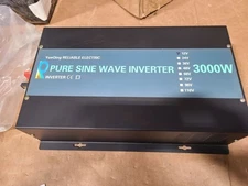 3000W/6000W(Peak) 12V DC Pure Sine Wave Power Inverter To 120V AC 90new