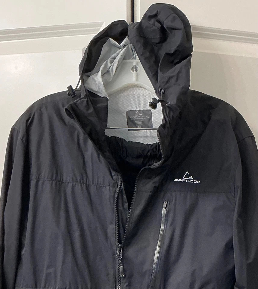 Jaqueta e calça preta impermeável Rainsuit Paradox Beyond Limits capuz médio zíper - Imagem 3 de 4