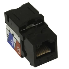 Keystone Jack Insert/Punch-down SLIM - Cat 6 RJ45 Networking  Black
