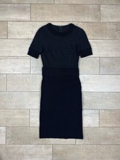 Dolce & Gabbana Womens Short Sleeve Zip Up Mini Dress Grey/Black Size 40