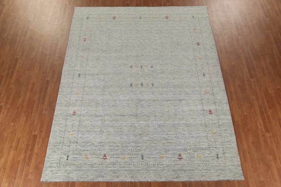 Tribal Little Character/ Animal Room Size Rug 9'x12' Wool Hand-knotted Carpet - Image 2 of 4