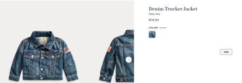 BNWT Polo Ralph Lauren Toddler Classic Trucker Denim Jacket Flag 24 Months $80
