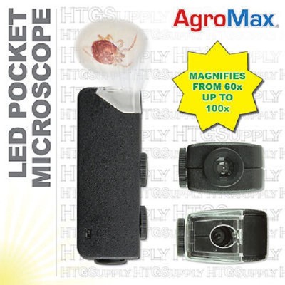 60x-100x LED Illuminated ZOOM Microscope Portable eye active eco magnifier plus