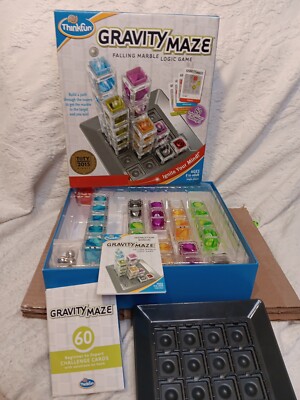Thinkfun Gravity Maze Falling Marble Logic Board STEM Brain Game Complete VG 