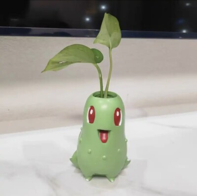 Chikorita Pokemon Kawaii Planter Vase Garden Decor Gift Prop Replica | eBay