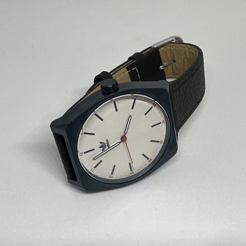 Adidas Process M1 Z023032-00 Men's Black Leather Analog Dial Quartz Watch HME204 - Picture 7 of 11