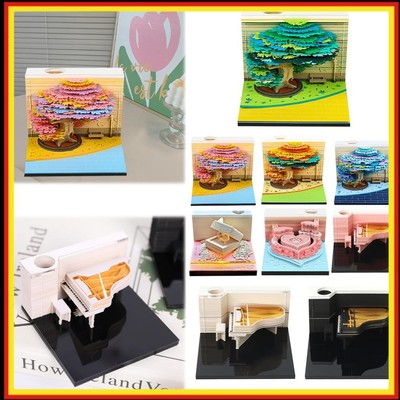 3D Desk Calendar 2025 Memo Pad Calendar Creative Multi-Function for House Gift