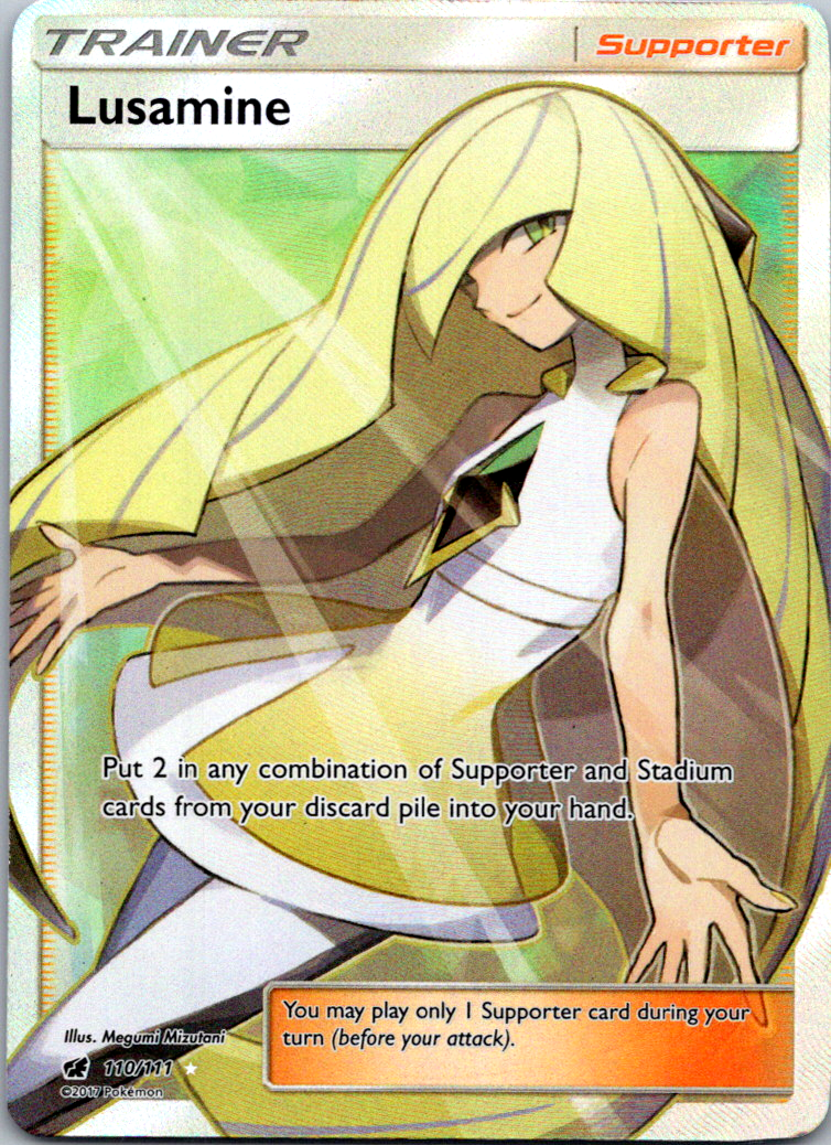 ルザミーネ 英語版 SR Lusamine 110/111 Lusamine 110/111 Holo Full Art Ultra Rare Crimson Invasion Pokémon