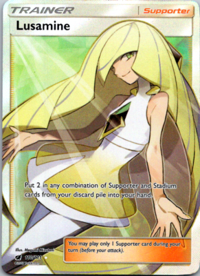 ルザミーネ 英語版 SR Lusamine 110/111 Lusamine 110/111 Holo Full Art Ultra Rare Crimson Invasion Pokémon