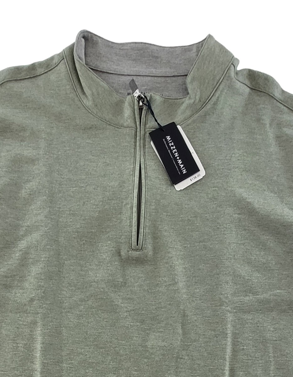 NEW Mizzen + Main 1/4 Zip Pullover shirt men 2XL ProFlex Green