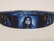 Corpse Bride Emily - Grosgrain Ribbon 1" By the yard NEW